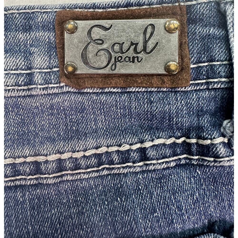 Earl Jean Embellished Moderate Bootcut Jeans Medium Wash Size 8 Average - Picture 8 of 13